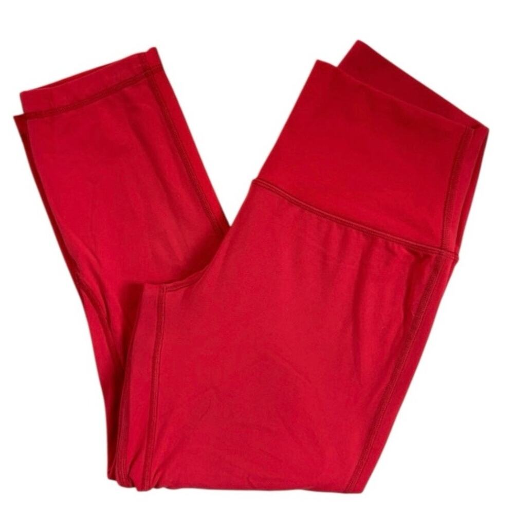 Lululemon Women's Size 8 Deep Orange High Waisted Ankle Length Leggings Athletic
